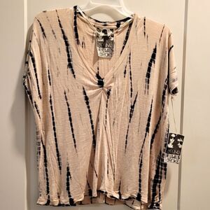 Young Fabulous & Broke Loose Fit  Tie Dye V Tee NWT Small